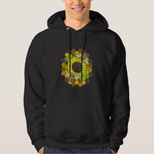 Hippie Sunflower Bees Hoodie