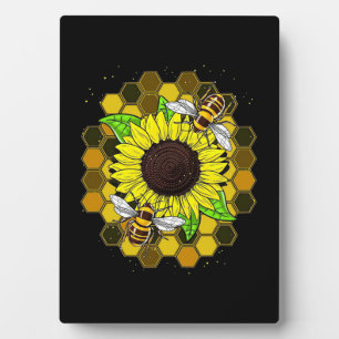 Hippie Sunflower Bees Plaque