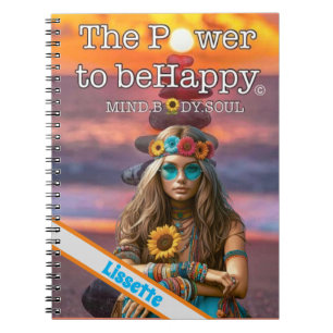 HIPPIE-THEMED NOTEBOOK - PERSONALIZED NAME