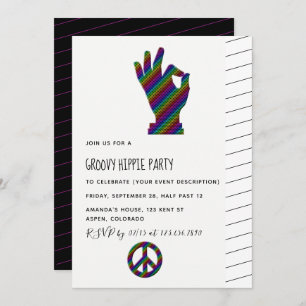 Hippie Themed Party Invitation