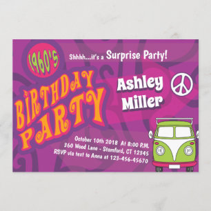 Hippie Themed Party Invitation