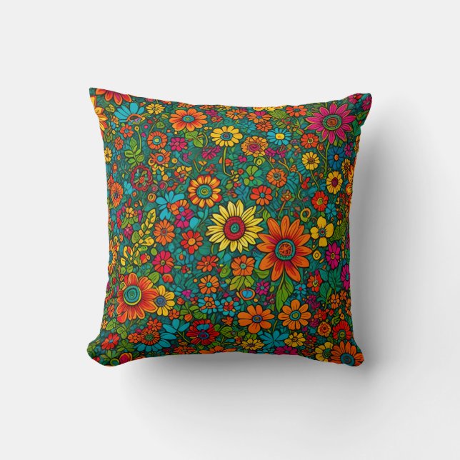 Hippie Throw Pillow (Front)
