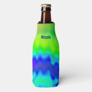 Hippie Tie Dye Personalised Bottle Cooler