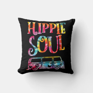 Hippie Tie Dye Van Hippie Soul Cushion