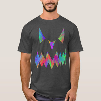 Hippie TieDye Jack O' Lantern Cute Pumpkin Face Ha T-Shirt