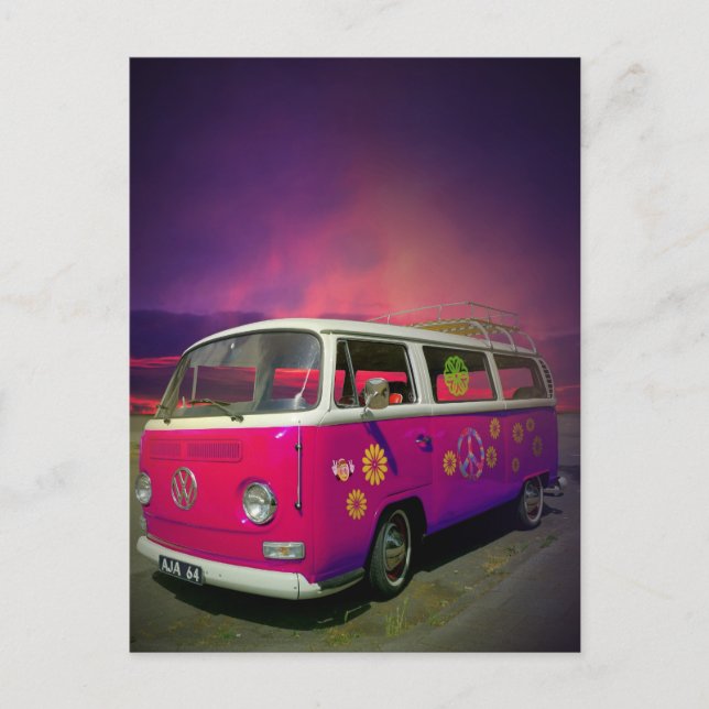 HIPPIE VAN Postcard (Front)