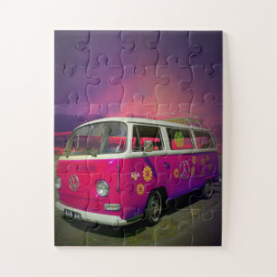 HIPPIE VAN PUZZLE EASY LARGE PEICE JIGSAW PUZZLE