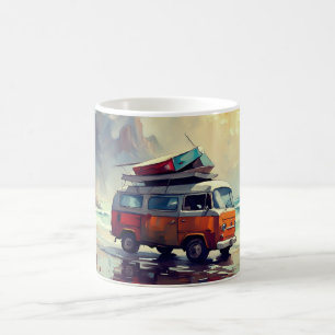 Hippie Van Seascape Traveller Mood Art  Coffee Mug