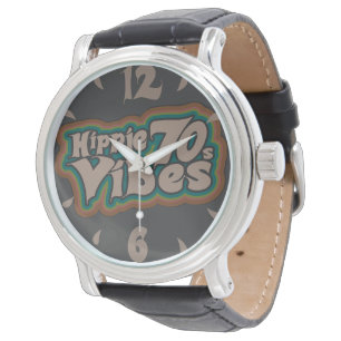 Hippie Vibes 70s seventies vintage retro Clock Watch