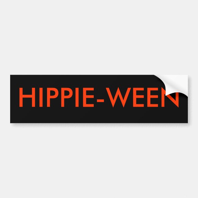 HIPPIE-WEEN BUMPER STICKER (Front)