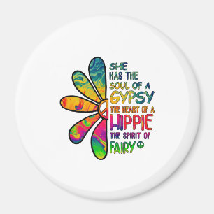 Hippie White Magnet