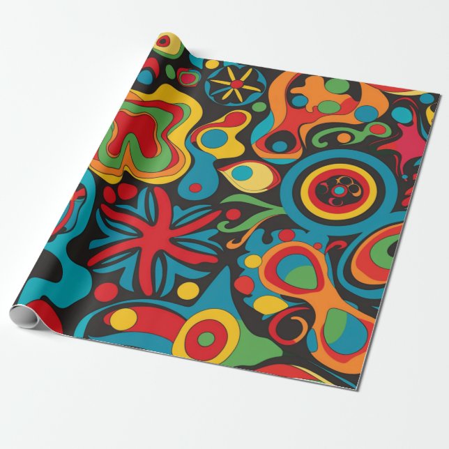 Hippie Wrapping Paper (Unrolled)