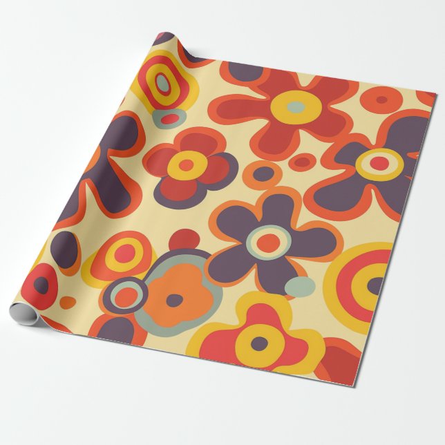 Hippie Wrapping Paper (Unrolled)