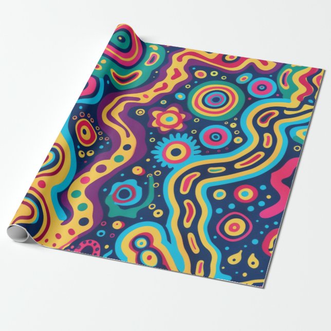 Hippie Wrapping Paper (Unrolled)