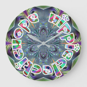 HippieClecticHope APL 20-13 Fractal Large Clock