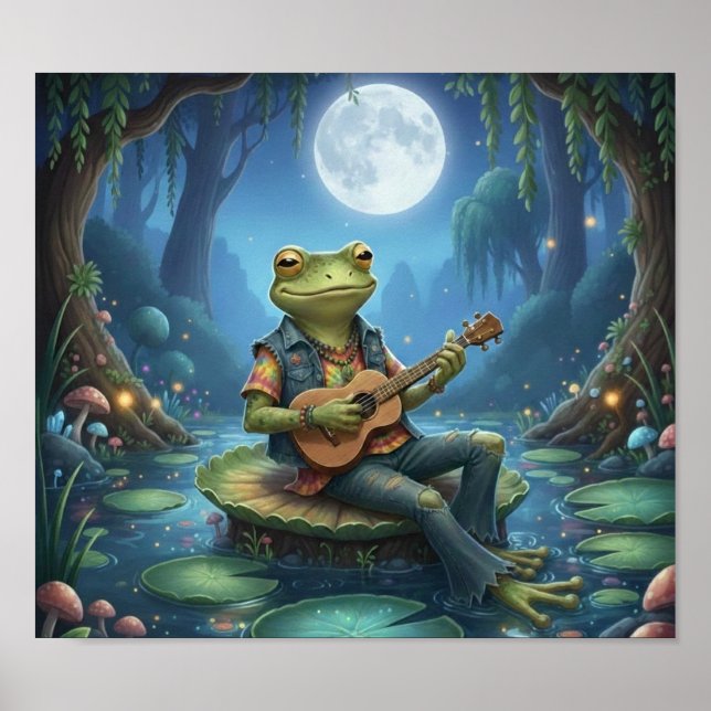 HippieFrogMusician Poster (Front)