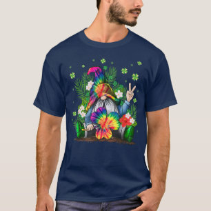 HippieGnomes Tie Dye Hippie Clover St Patrick's Da T-Shirt