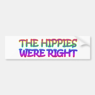 hippies bumper sticker
