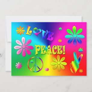 HIPPIE'S PARTY INVITATION - 60'S - Vivid Colours