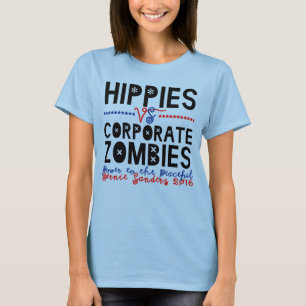 Hippies vs Corporate Zombies Bernie T-Shirt