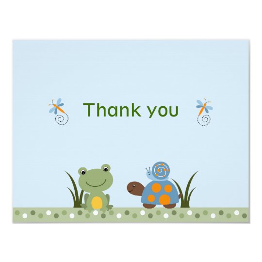 Hippity Frog Turtle Thank You Note Cards