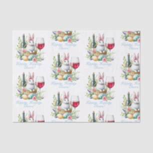 Hippity, Hoppity bunny wine Tissue Paper