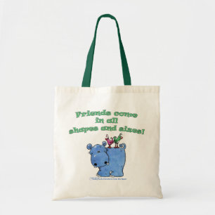 Hippo and Bird Friends Tote Bag