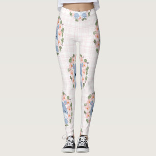 Hippo And Flower Tattoo Leggings