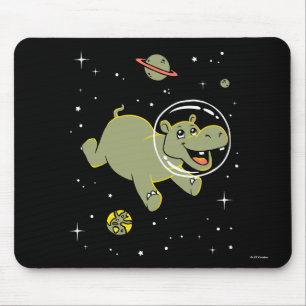Hippo Animals In Space Mouse Mat