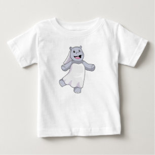 Hippo as Bride with Veil Baby T-Shirt