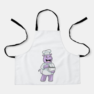 Hippo as Chef with Bowl Apron