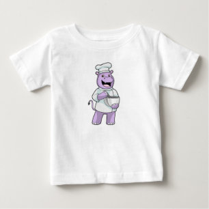 Hippo as Chef with Bowl Baby T-Shirt