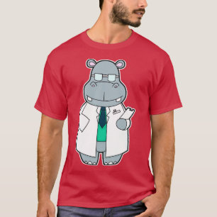 Hippo as Doctor with Smock T-Shirt