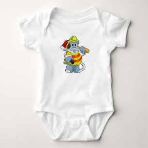 Hippo as Firefighter with Ax Baby Bodysuit