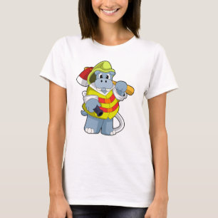 Hippo as Firefighter with Ax T-Shirt