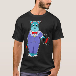 Hippo as Groom with Suit Rose T-Shirt