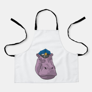 Hippo as Police officer Police Apron