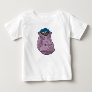 Hippo as Police officer Police Baby T-Shirt