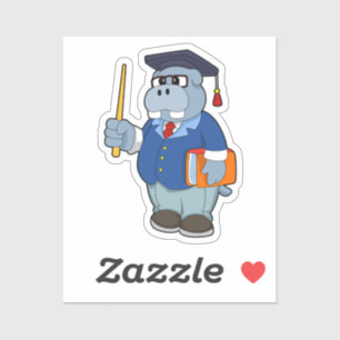 Hippo as Professor with Book