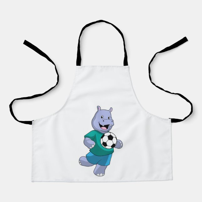 Hippo as Soccer player with Soccer Apron (Front)
