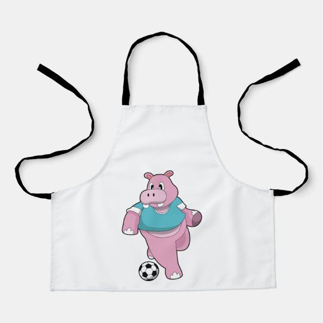 Hippo as Soccer player with Soccer.PNG Apron (Front)