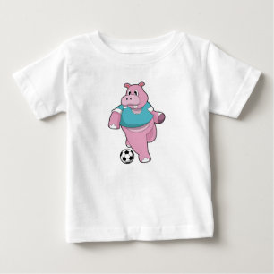 Hippo as Soccer player with Soccer.PNG Baby T-Shirt