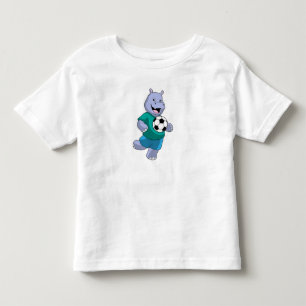 Hippo as Soccer player with Soccer Toddler T-Shirt