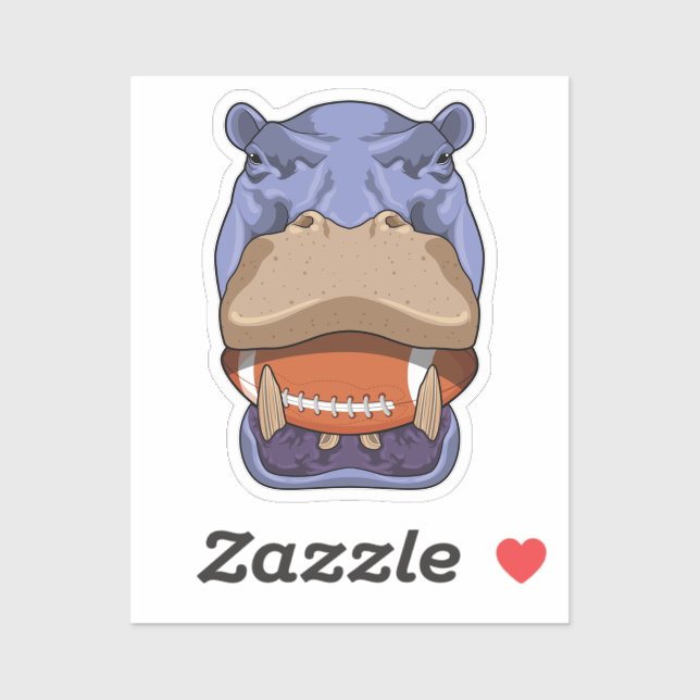 Hippo at Football Sports (Sheet)