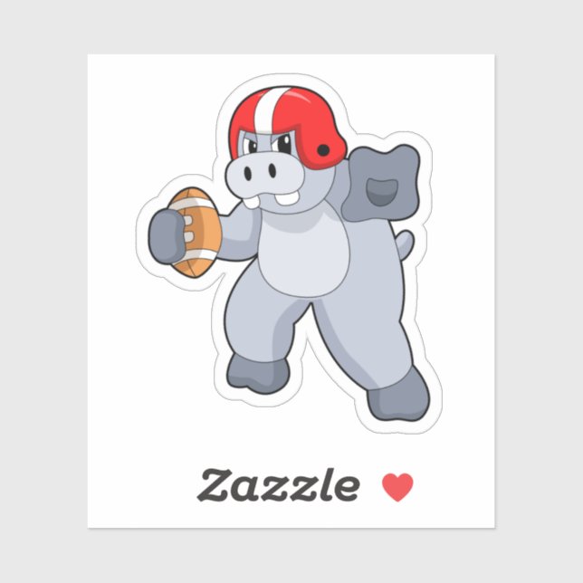Hippo at Football Sports (Sheet)
