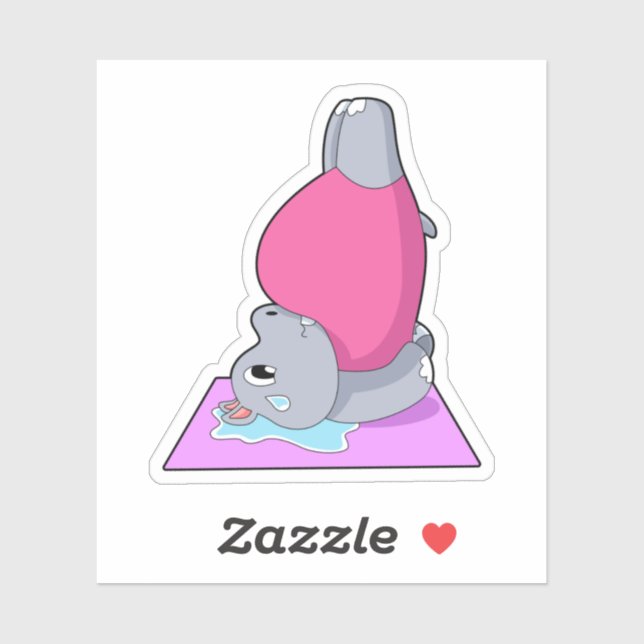 Hippo at Yoga Fitness (Sheet)