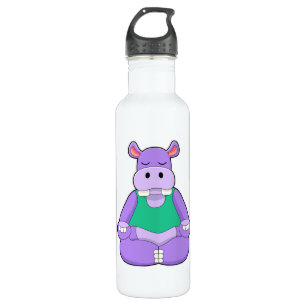 Hippo at Yoga in Sitting 710 Ml Water Bottle