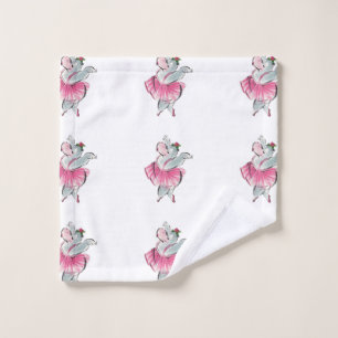 "Hippo Ballerina" Bath Towel Set