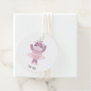 Hippo Ballerina Favour Tags