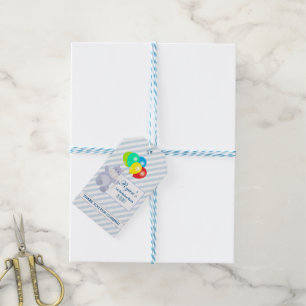 Hippo Balloons Adventure Thank You Gift Tags
